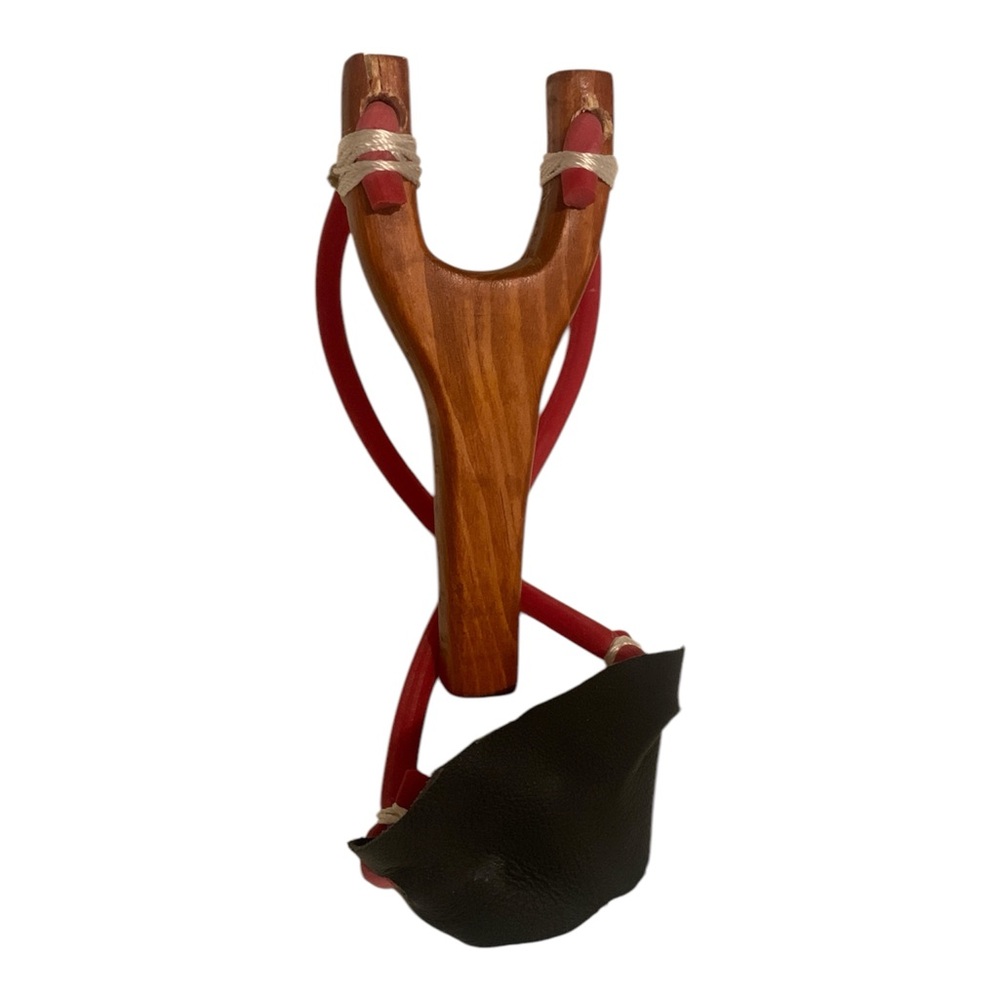 Hand made Wooden Slingshot Toy Hunting Slingshot with Rubber
